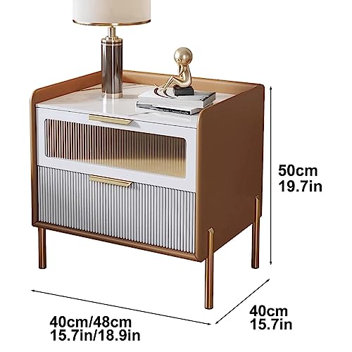 Table de Chevet Robe de Chevet en Cuir pour Chambre Cosy