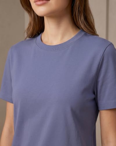 Image of NOBERO 100% Cotton T-Shirts for Women Stylish | Regular Fit | Solid T Shirts for Women 180 GSM Combed Cotton | Crew Neck Half Sleeve