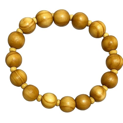 LUCKY BUDDHIST - Pulsera tibetana para hombres y mujeres – Meditación Mala – Pulsera de cuentas de madera – Hecho a mano con amor – Ajustable para muñeca – Regalos