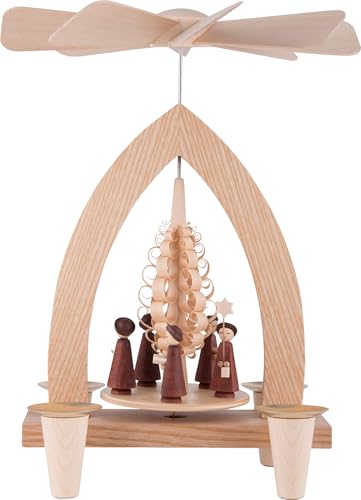 Erzgebirge Palast 1-stöckige Pyramide Kurrende - Natur - 26 cm