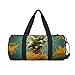 Fashion Pineapple Travel Duffel Bag Sports Gym Bag, Lightweight Overnight Weekender Bag With Shoes Compartment Yoga Gym Sports Bag For Men Women
