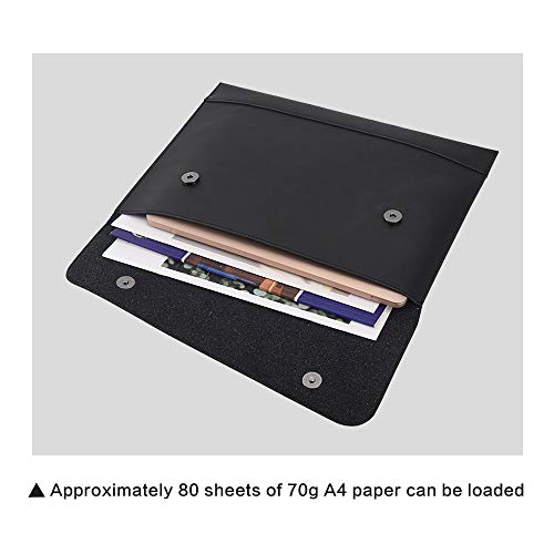 Image of Envelope A4 Documents Folder Case,Convenient Business & Conference File Pu leather Clutch Bag for Women and Men