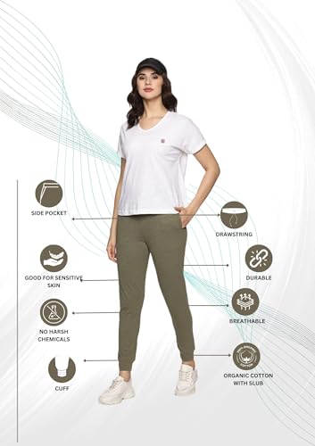 Image of Women Joggers Pant with Side Pockets and Drawstring Waist Adjustable Lilac