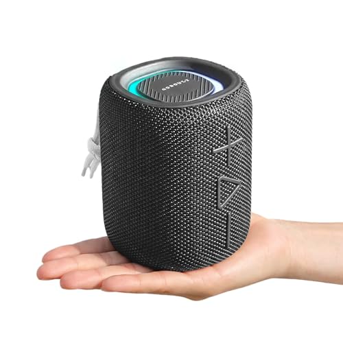 Image of GOBOULT Rave Q10 Bluetooth Speaker with 10 Watt BoomX Audio, Up to12 Hrs Playtime, Type-C Charging, TF Card /USB & Bluetooth 5.4 Compatible, Made in India Portable Speaker (Jet Black)