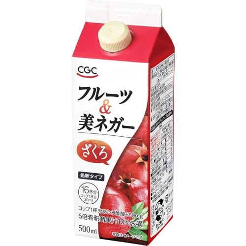 Amazon.co.jp: CGC フルーツ＆美ネガー ざくろ 500ml : 食品
