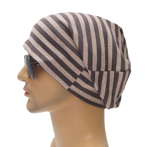 Image of ZLYC Cotton Thin Slouchy Beanie Hat for Men Women Fashion Soft Stretch Knit Skull Cap