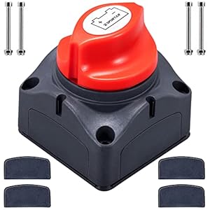 Spurtar Batterij-scheidingsschakelaar 12V-48V accu power cut off schakelaar batterij scheiden masterschakelaar…