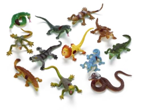 Image of Small Kids Sea & Wild Animal Toys Sets for Fun, Educational, Spark Imagination and Learning (Multi Choice Sets) (Reptiles Animals) 12pcs