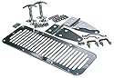 RAMPAGE PRODUCTS Komplettes Motorhauben-Set für Jeep Wrangler/CJ, poliert Edelstahl, 7499, passend für Jeep CJ5 1978-1983/1978-1986 Jeep CJ7, 1987-1995 Wrangler YJ