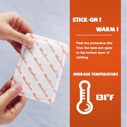 Body Warmers with Adhesive - Heat Warmer Patch Disposable Air Activated Hot Warmers - Up to 12 Hours of Heat - WarmSpark - Image 5