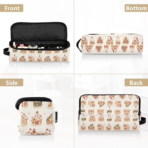 Bolsa de viaje para herramientas de cabello con diseño de casas de pan de jengibre, resistente al calor, para planchas, rizadores y accesorios de cuidado capilar miniatura 5