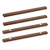 GOODSDECO Refrigerator Magnets (4Pack) - Wooden Whiteboard Magnets, Dark Wood Magnets for Fridge Office Dry Erase Board, 18cm x 8.5cm x 0.7cm (Walnut) (Large)