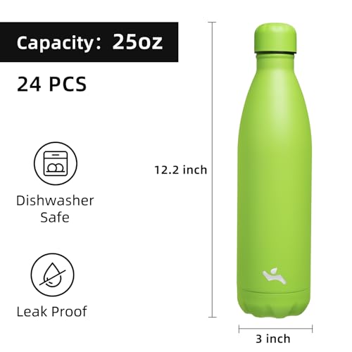 Image of Konokyo 24 Pack 25 oz Insulated Stainless Steel Water Bottle