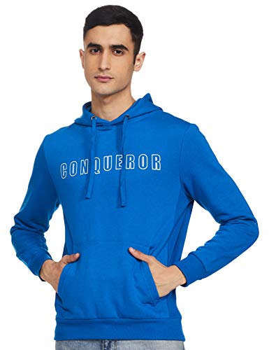 Image of Amazon Brand - Symbol Men's Cotton Blend Hooded Neck Regular Fit Sweatshirt