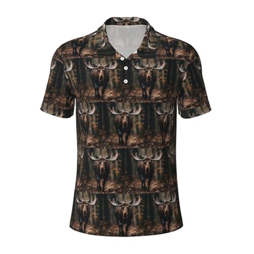 Polo homme motif élan d'automne résout le manque de confort au bureau
