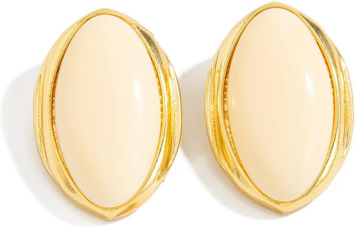 Burgundy Gold Earrings Statement Earrings for Women Vintage Big Dark Red Oval Fake Gem Stone Dangle Earring Chunky Maroon Wine Colored Earings Costume Jewelry - Image 2