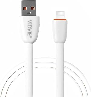 Vidvie KX 3337 Fast Charging Lightning Cable, TPE Bendable Connector, USB to Lightning Sync Cable, 30CM- White