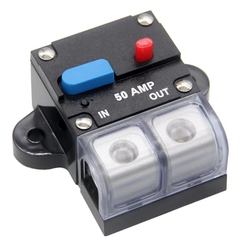 Portafusibles disyuntor de 50A y 12-42V con bloque de conexión en línea
