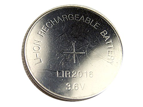 1 Pila a bottone CR2016 Li-Ion ricaricabile 3.6 V