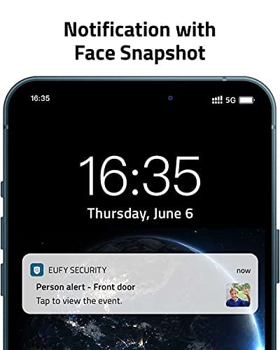 eufy Security videocitofono wireless (a batteria) con 2K HD, tecnologia IA integrata per rilevamento della presenza di esseri umani, audio bidirezionale, auto-installazione semplice (Ristrutturato)