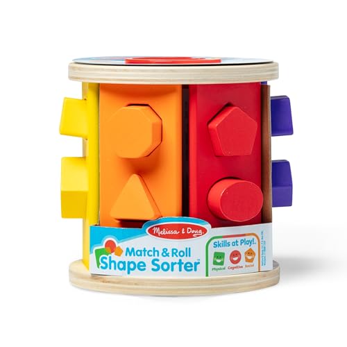 Melissa & Doug Match and Roll Shape Sorter - Classic Wooden Toy - image 6