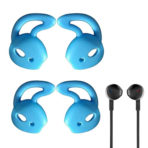 Image of Crysendo Soft Silicone Earbuds Eartips Case Cover for JBL Tune 205 Buds (Blue)