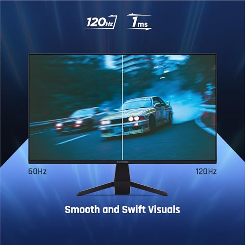 Image of ViewSonic VX2470-MHD 24 Inch 1080p Monitor, IPS Display with 120Hz and Variable Refresh Rate for Ultimate Home Entertainment, Eye Care Technology, HDMI, and DisplayPort Inputs