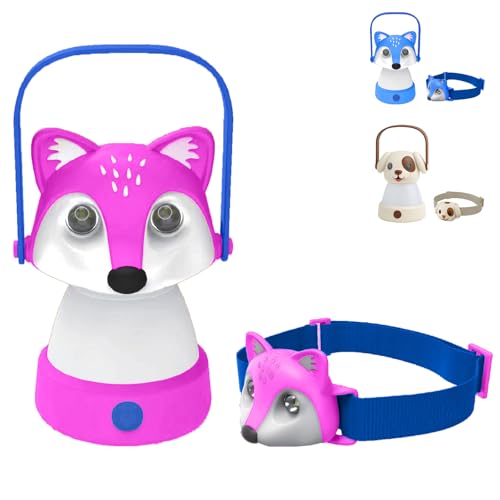 Kids Camping Essentials – LED Kids Lantern and Rechargeable Kids Headlamp Set | Multiple Purposes Kids Nightlight/Flashlight Toys –Holiday,...