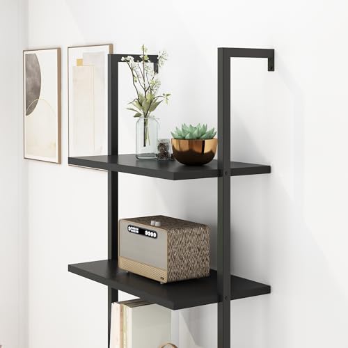 Karl Home KH-BS-535 Ladder Shelf 5 Tier Wall Mounted Bookcase thumb #7