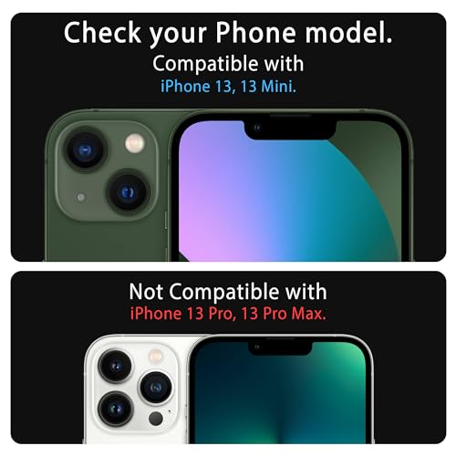 Image of FIRST MART Green Camera Ring Guard Protector for iPhone 14 & iPhone 13 | Tempered Glass with Metal Alloy Rings, HD Clear, Scratch Resistant, Case-Friendly | Pack of 1