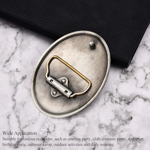 Image of Antique Rose Belt Buckles for Women Men Western Cowboy Cowgirl Floral Belt Buckle Christmas Halloween Gifts