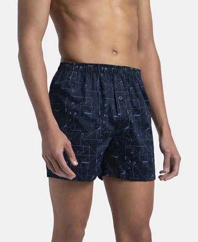Image of Jockey 8222 Men's Super Combed Mercerized Cotton Woven Printed Inner Boxers with Ultrasoft and Durable Inner Waistband (Pack of 2)