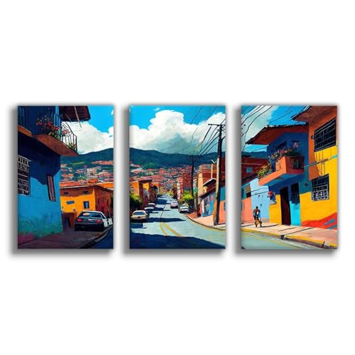 Poster Medellín Colombie 50x75 cm toile décoration murale salon