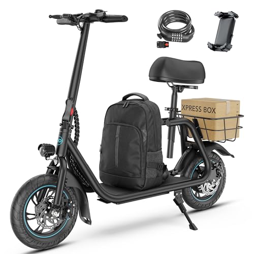 Gyroor Adult Electric Scooter with Comfortable Big Seat, New Reliable