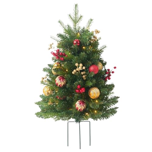 Arbre de Noël sans perte d'aiguilles avec éclairage intégré 8 modes pour la maison