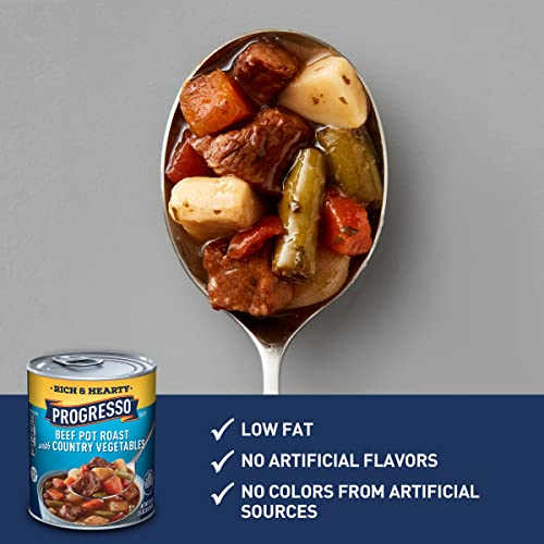 Image of Progresso Beef Pot Roast with Country Vegetables Soup, Rich and Hearty Canned Soup, Gluten Free, 18.5 oz (Pack of 12)