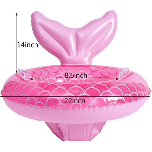 2023 New Mermaid Baby Swimming Pool Floats 6-48 Months,Inflatable Pool Swim Ring With Seat And Handle For Babies Toddlers Infant Training Summer (1-Pink) #TOP1