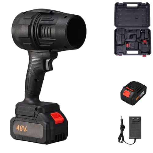 Pro Blower, Cordless Leaf Blower, Turbo Blowers 2.0, Super Power Air Duster for Yard/Patio/Car Cleaning (Black+1 batterie)