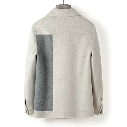 CHUNYU Wollen jas korte sectie revers kleurblokkerende tweed jas herfst en winter nieuwe jeugd casual kasjmiervrije jas - Image 4