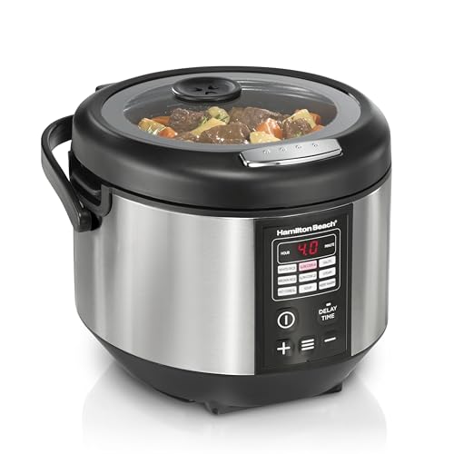 Image of Hamilton Beach Stay or Go 20 Cup Portable Multi Cooker With Lid Latch