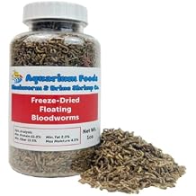 Freeze-Dried Bloodworms for Tropical Fish Fry, Babies, Guppies, Tetras, Bettas, Small Fish...1oz Bottle