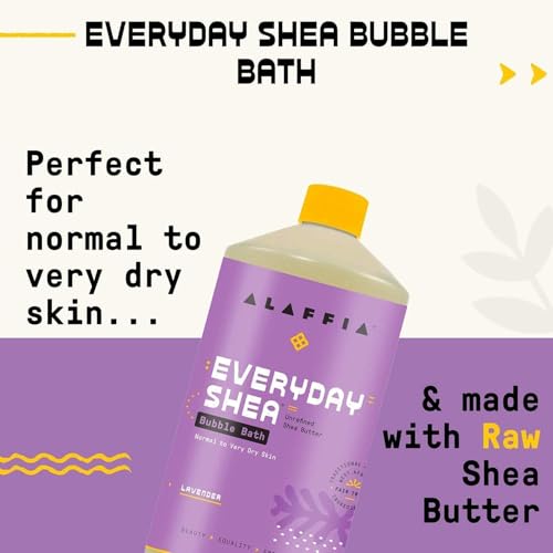 Image of Alaffia Everyday Shea Bubble Bath, Lavender, Pump, 32 Oz