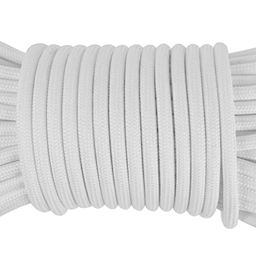 Image of 550 para Cord Parachute Survival Cord Rope Spec Type III 7 Strand Paracord Rope, Military Grade Nylon 4mm Diameter (White, 10)