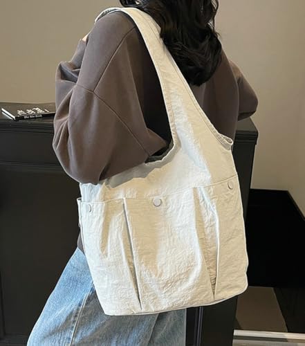 Nylon Bucket Bag for Women Lightweight Tote Handbag Travel Causal Top Handle Purse Large Capacity Hobo Sling Bag 20252