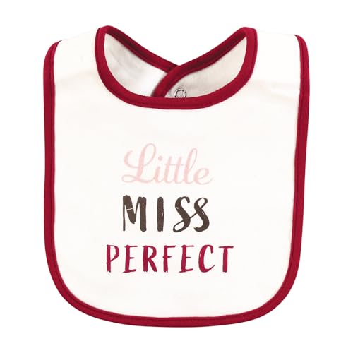 Image of Hudson Baby Infant Girl Cotton Bibs, Mini Diva, One Size
