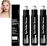 Augenserum mit Roller-Applikator, Aufhellendes Augenserum mit Massagekugel, Anti-Aging-Augencreme, Feuchtigkeitsspendende Anti-Falten-Augenpflege, für Männer und Frauen