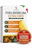 Bromelina FORTE DRENANTE 5000+2500 GDU ALTISSIMO DOSAGGIO. Cellulite Gambe e Glutei Drenaggio Liquidi Enzimi Digestivi e Gonfiore 60 CPR MADE IN ITALY