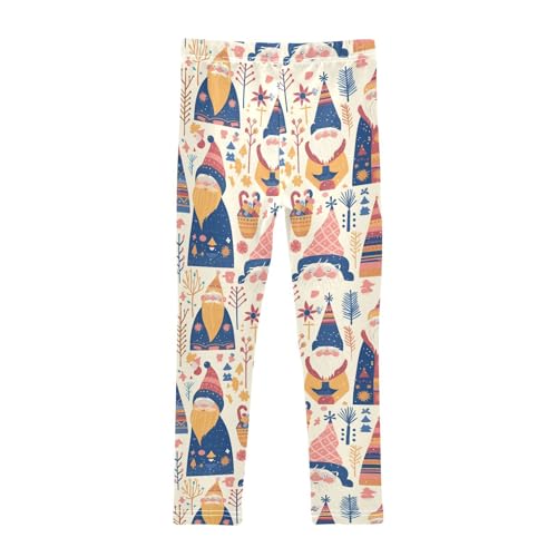 Christmas Scandinavian Goodluck Gnome Kids Girl's Athletic Leggings Comfortable Full Length Lounge Pants Running2