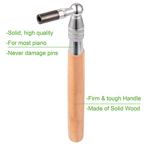 Luvay Piano Tuning Kit Tools (10 items) Professional Hammer/Lever, (Felt) Mutes, Fork - Thumbnail 2