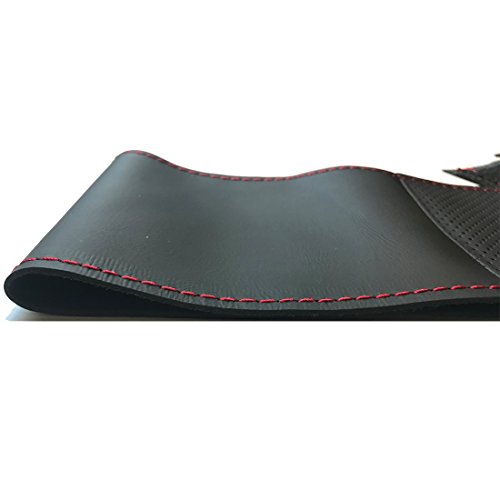 Loncky Black Genuine Leather Custom Fit Oem Car Steering Wheel Cover For Toyota Prius 2010 2011 2012 2013 2014 2015 / Toyota Prius C 2012-2016 2017 2018 Interior Accessories (1) #TOP3